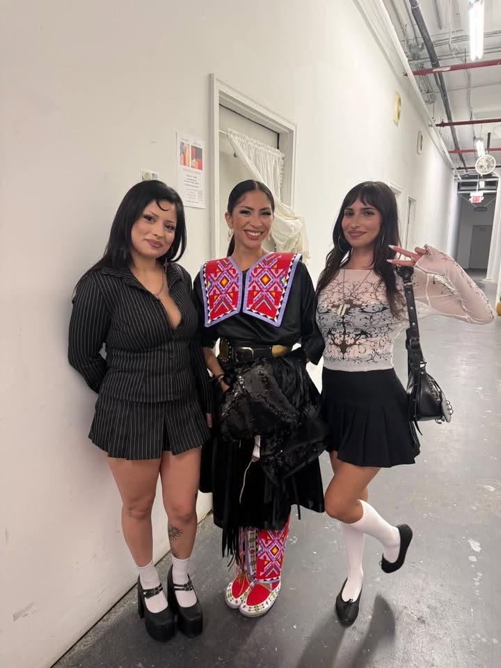 Three guests together at the first La Soirée Indigène gathering